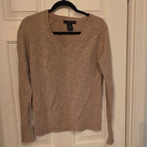 Calvin Klein Women's Beige V-Neck Sweater